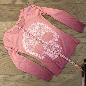 Like new LOL Vintage Pink Hombre Flower Skull T Tee Shirt